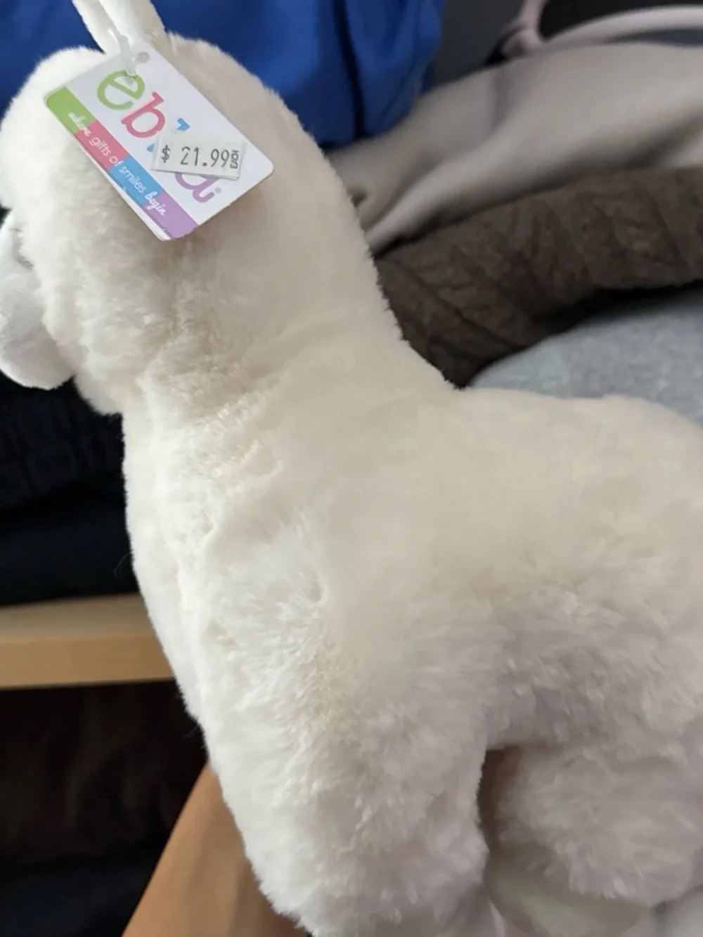 White Plush Llama Stuffed Animal -